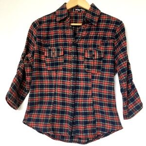 Planet Gold Junior Plaid Flannel Shirt